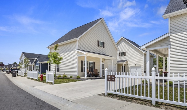exterior of single-family homes